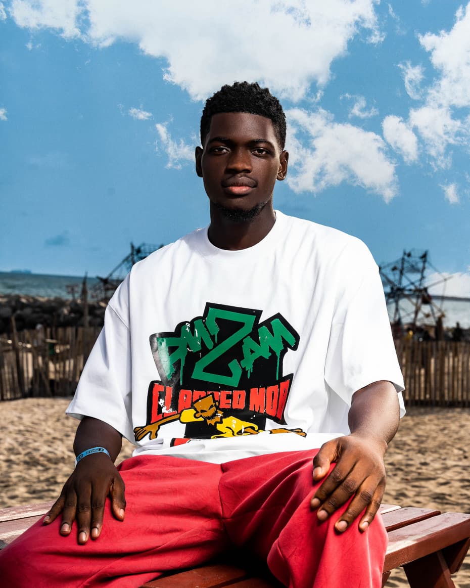 White PM2AM x Clappedmob Tee